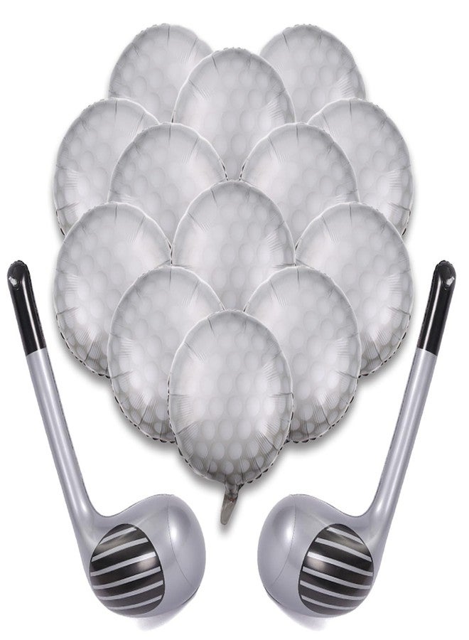 Yowget 15Pcs Golf Balloons Sports Birthday Party Decorations Include 13Pcs 18 inch Balloons & 2Pcs Golf Club,Golf Themed Party Decorations for Boys - Image 1